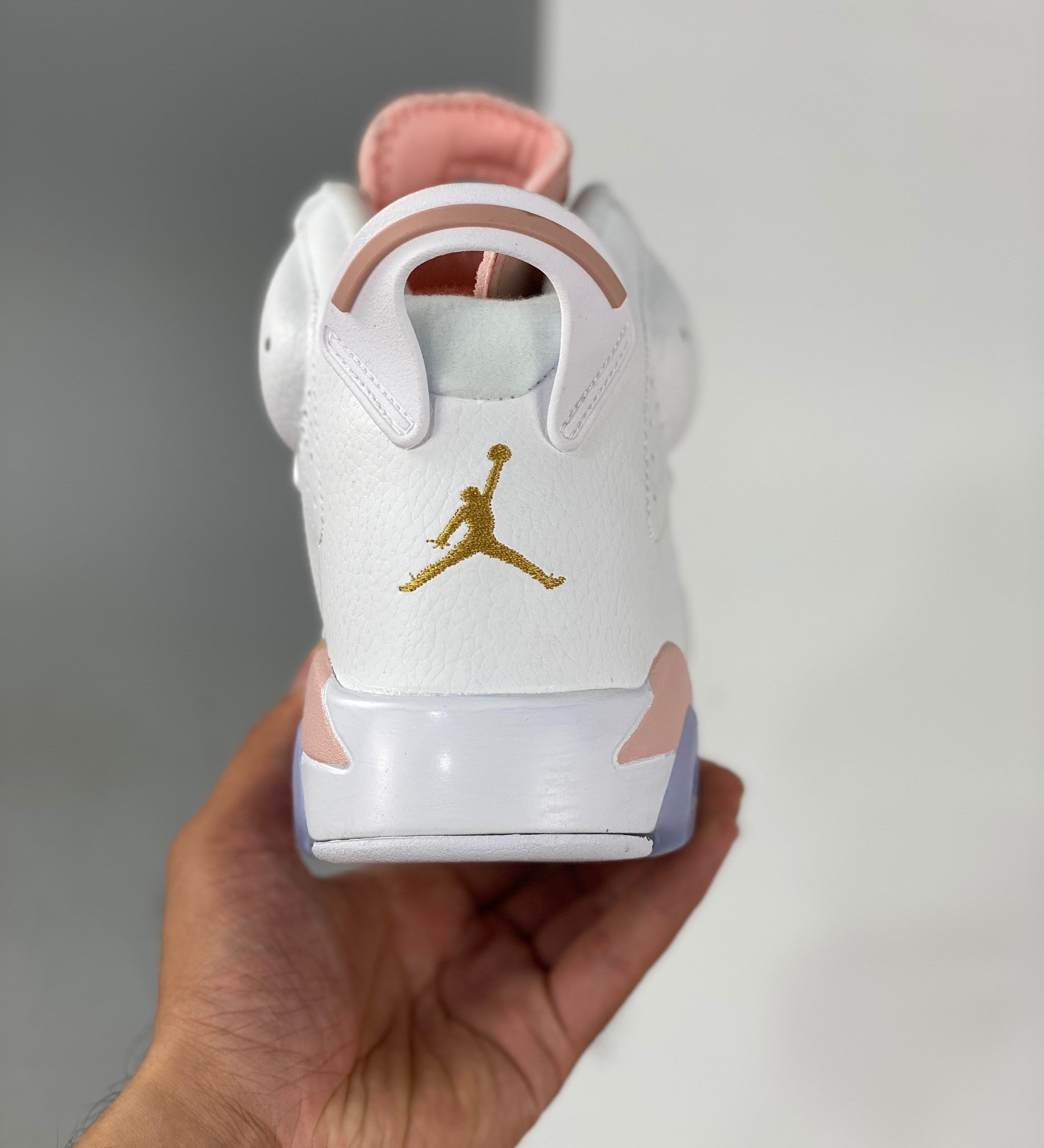 AJ6 Retro Pink Gold Hoops