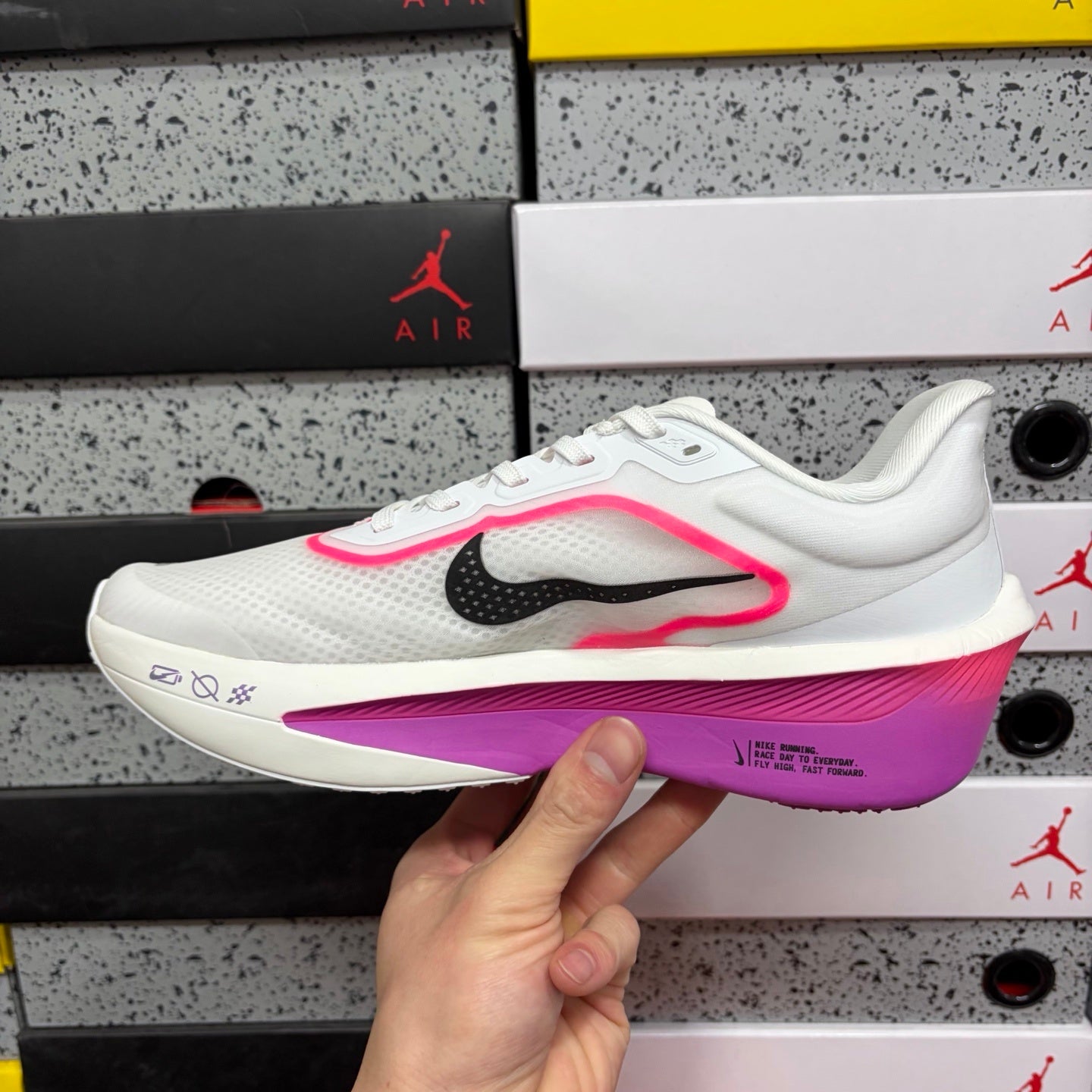 Zoom Fly 6 White Pink