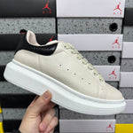 Alexander McQueen Beige and Black Drip Sneakers