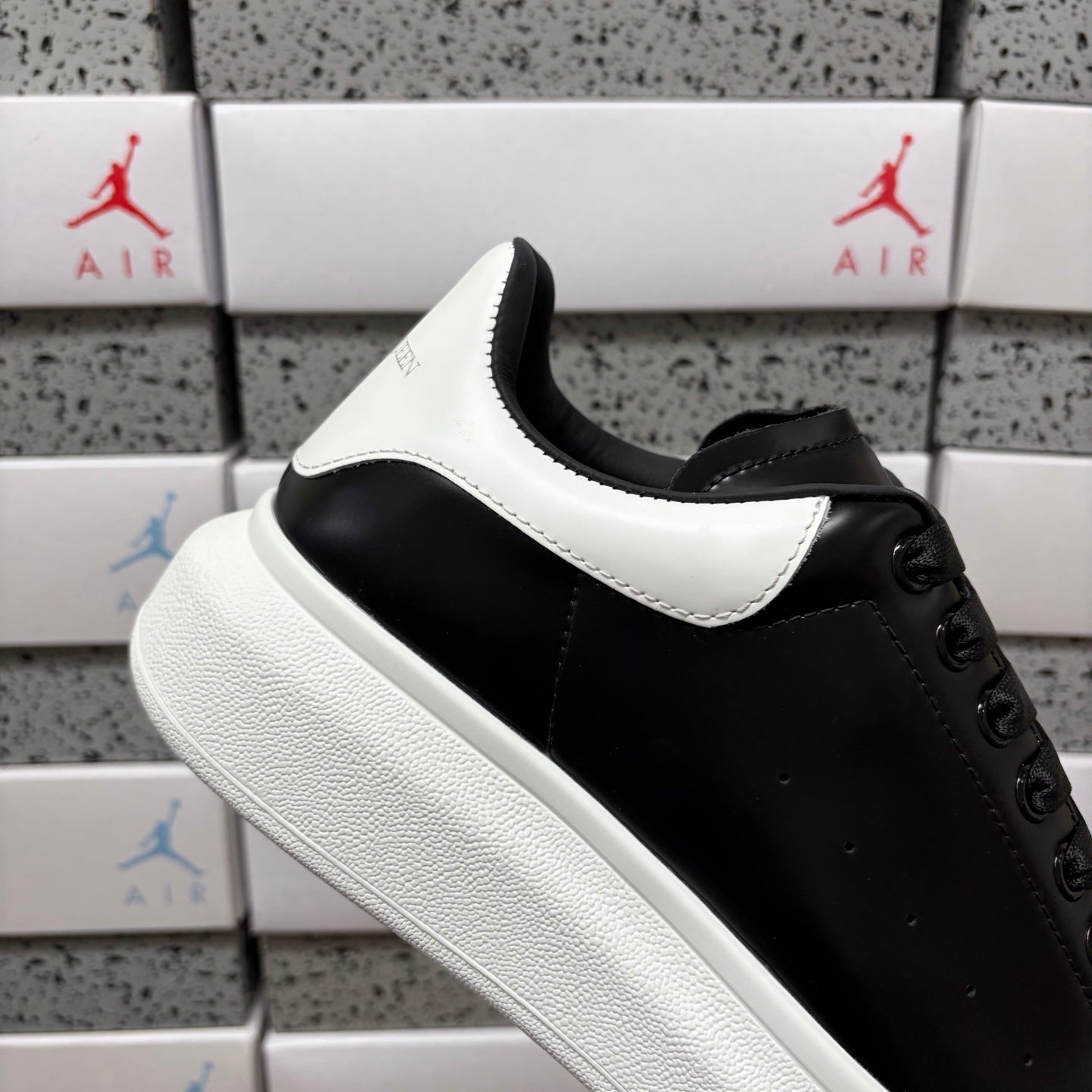 Alexander McQueen Black & White Drip Sneakers