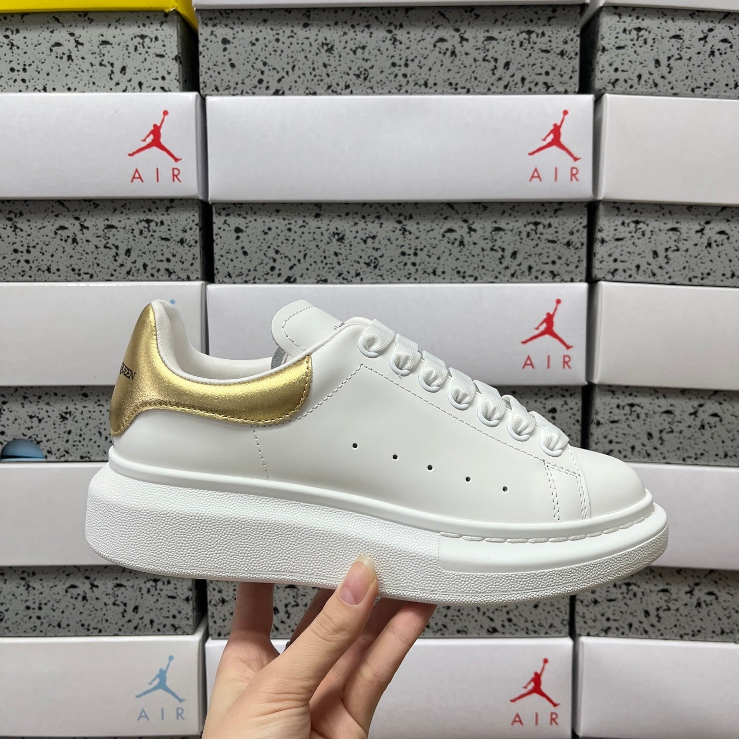 Alexander McQueen Gold Rich Drip Sneakers