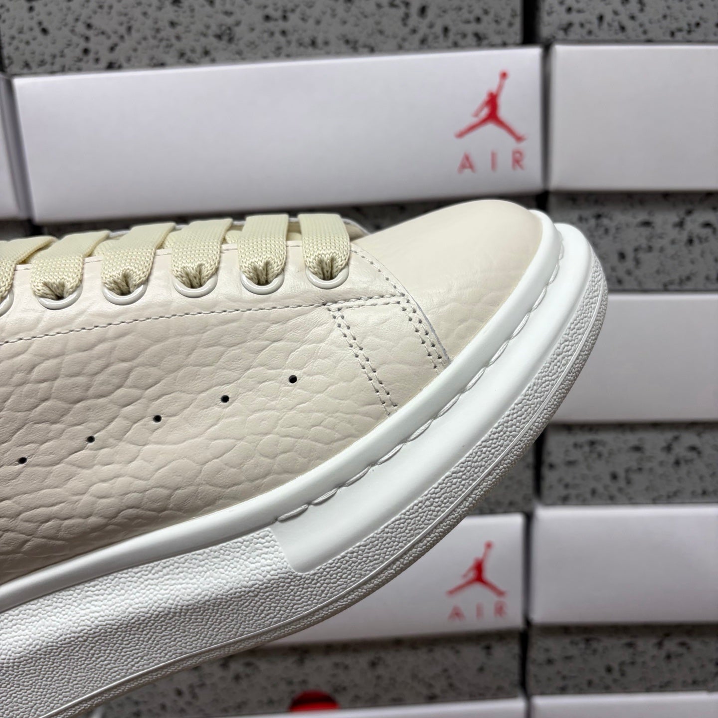 Alexander McQueen Beige Drip Sneakers