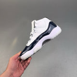 AJ11 High White and Blue Navy