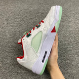 AJ 5 Low  Clot co branded white silk
