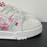 Trainer White and Pink Flowers