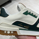 Trainer White and Dark Green