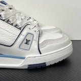 Trainer White and Dark Blue
