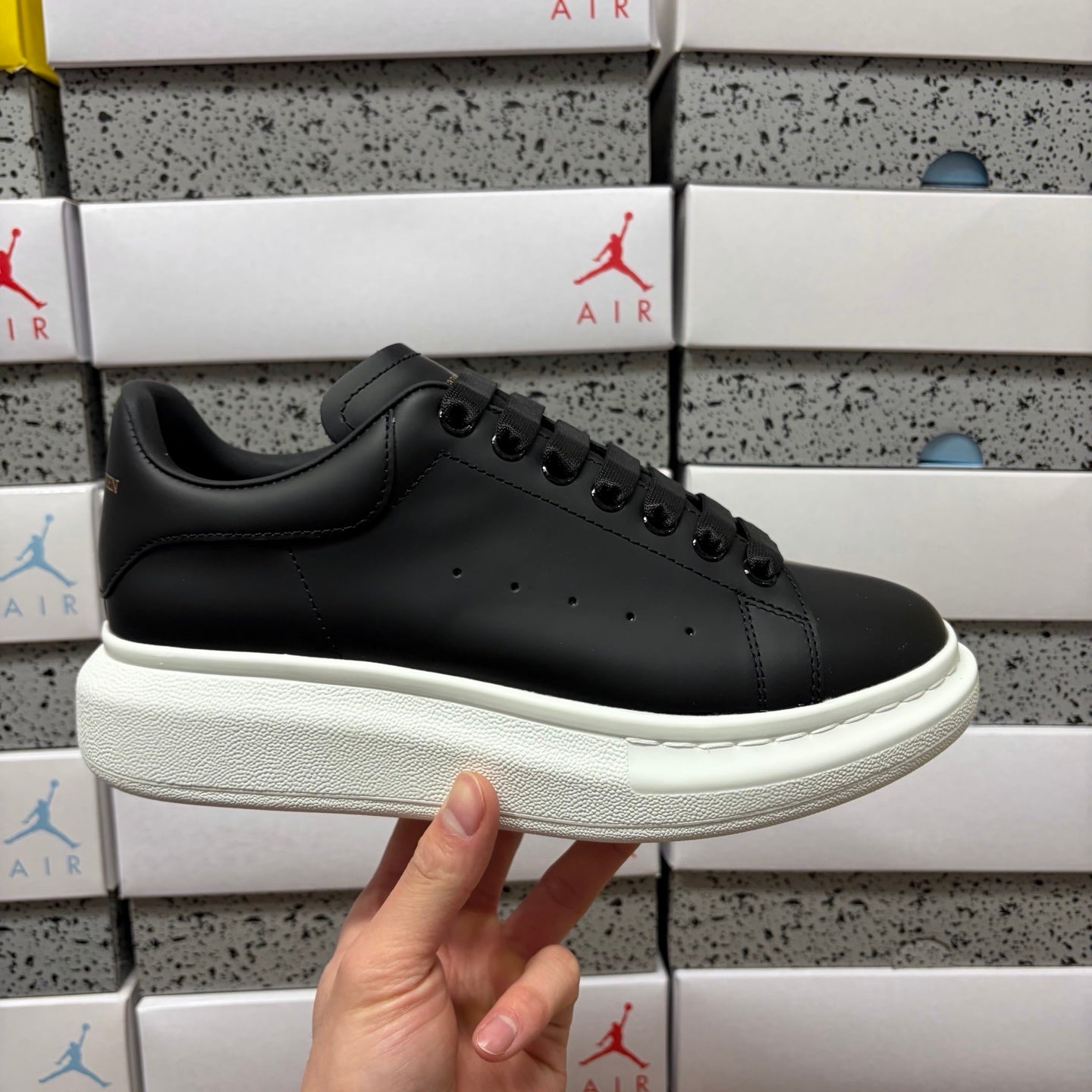 Alexander McQueen Black & White Drip Sneakers