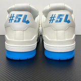 Trainer White and Blue Sole