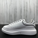 Alexander McQueen White and Black Drip Sneakers