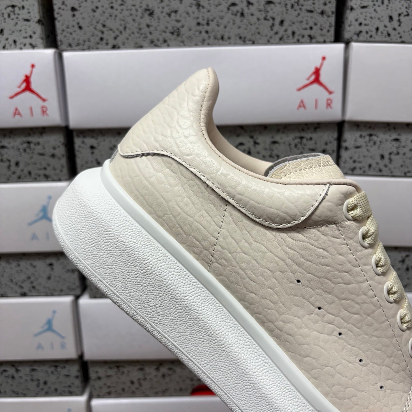 Alexander McQueen Beige Drip Sneakers