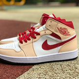 AJ1 MID Mid Light Curry Cardinal