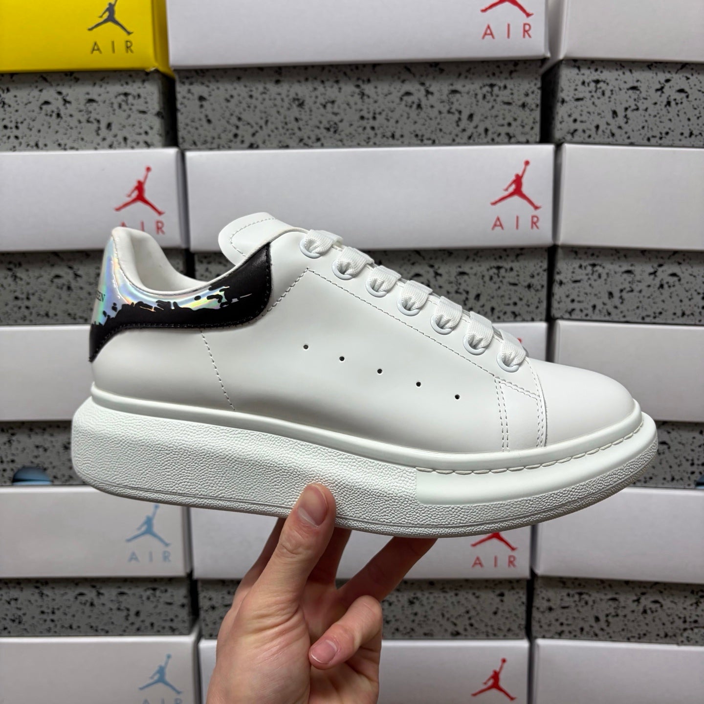 Alexander McQueen Multicolor Tinted Black Drip Sneakers