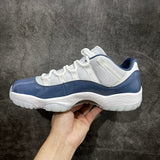 AJ11 Low Blue and White