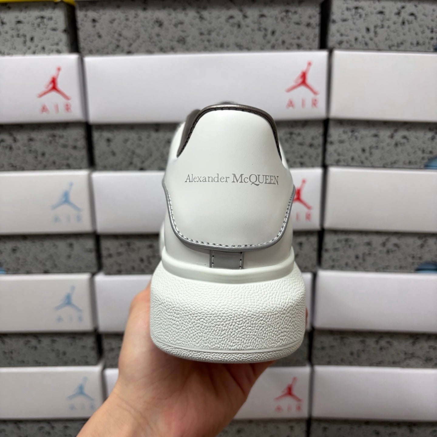 Alexander McQueen Silver Shadow Drip Sneakers