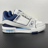 Trainer White and Dark Blue