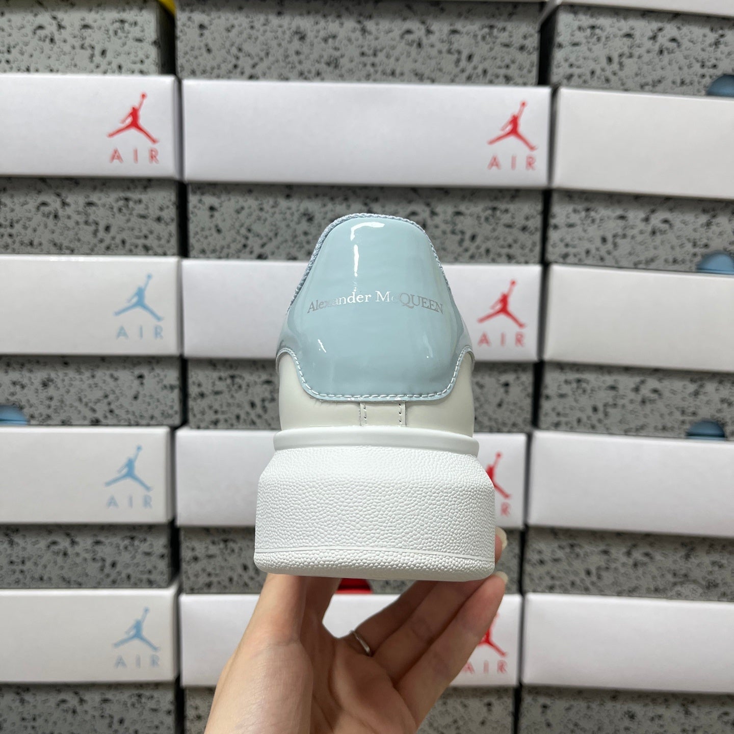 Alexander McQueen Light Blue Drip Sneakers