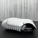 Alexander McQueen White and Grey Drip Sneakers