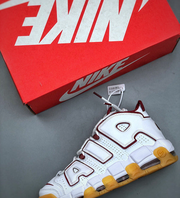 Uptempo White Team Red Gum