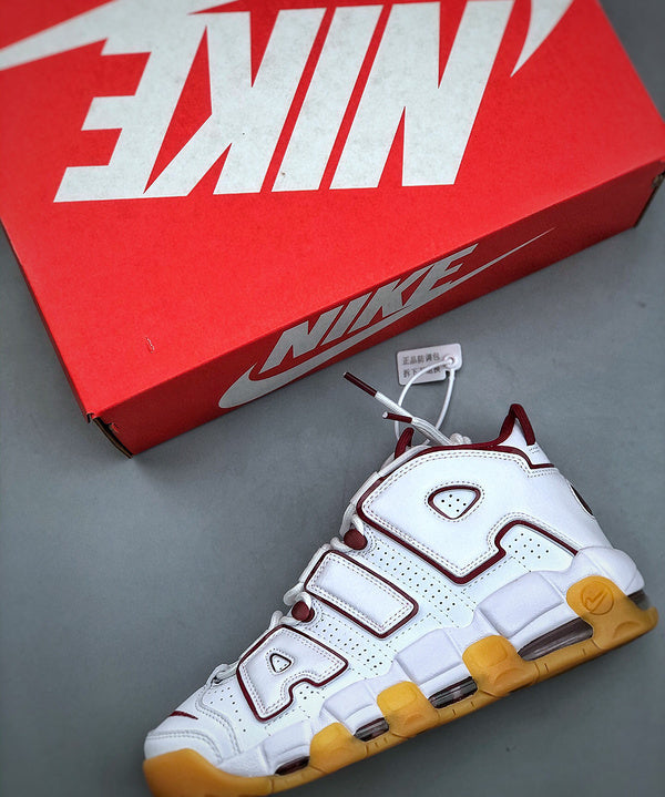 Uptempo White Team Red Gum