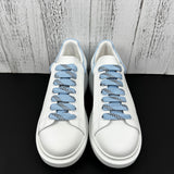 Alexander McQueen White and Blue Drip Sneakers