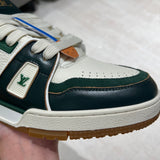 Trainer White and Dark Green