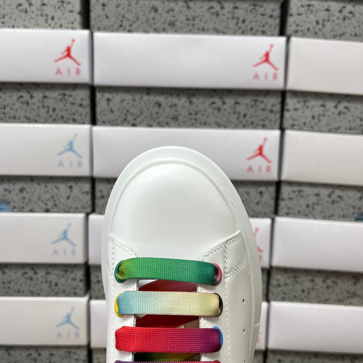 Alexander McQueen Front Rainbow Drip Sneakers