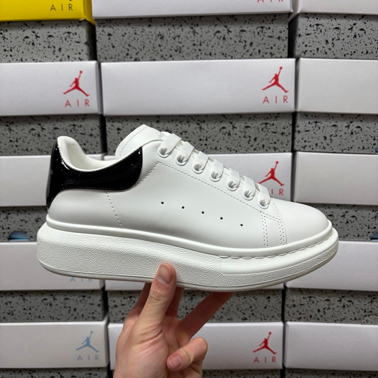 Alexander McQueen Mirror Black Drip Sneakers