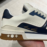 Trainer White and Navy Blue