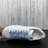 Alexander McQueen White and Blue Drip Sneakers