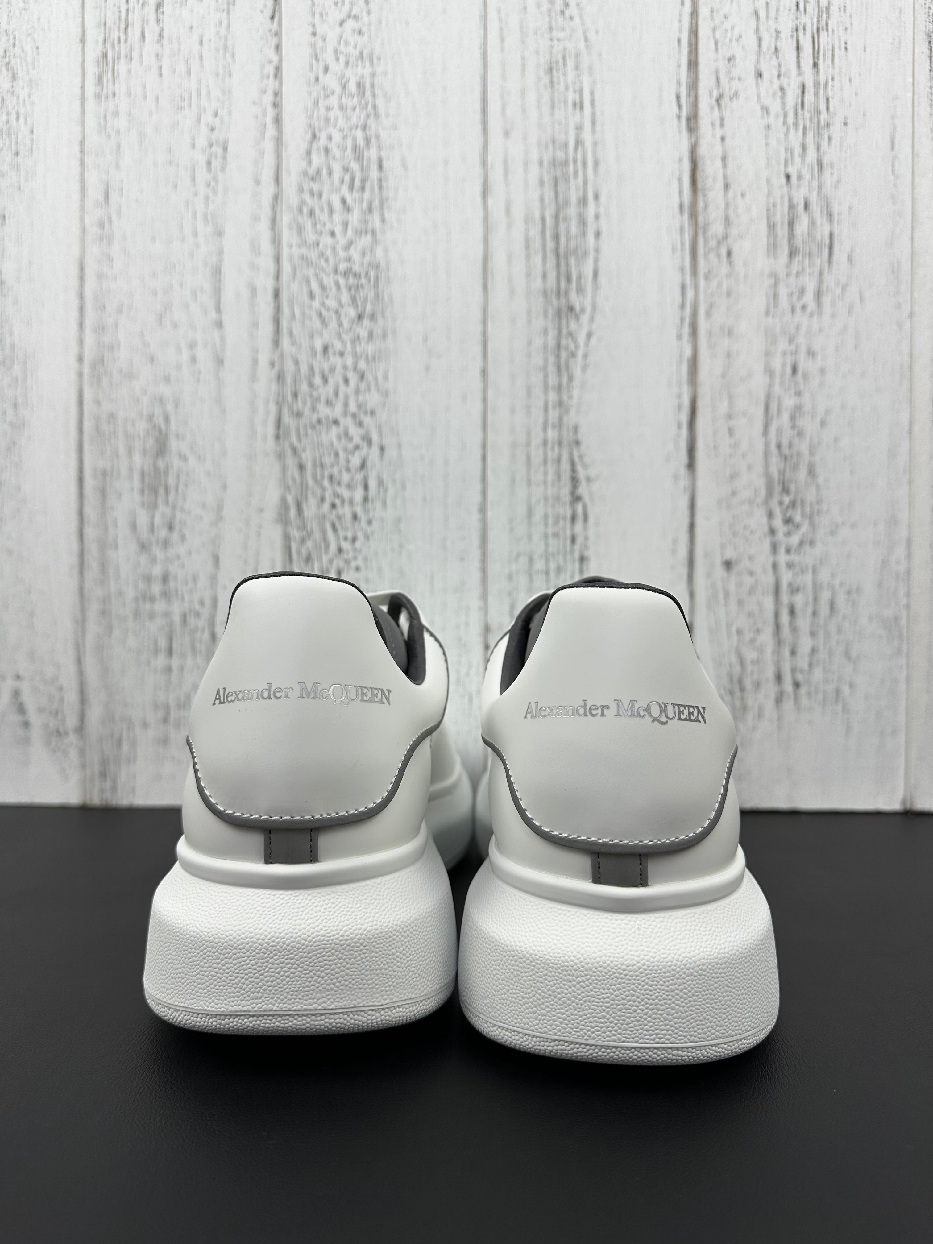 Alexander McQueen White and Grey Drip Sneakers