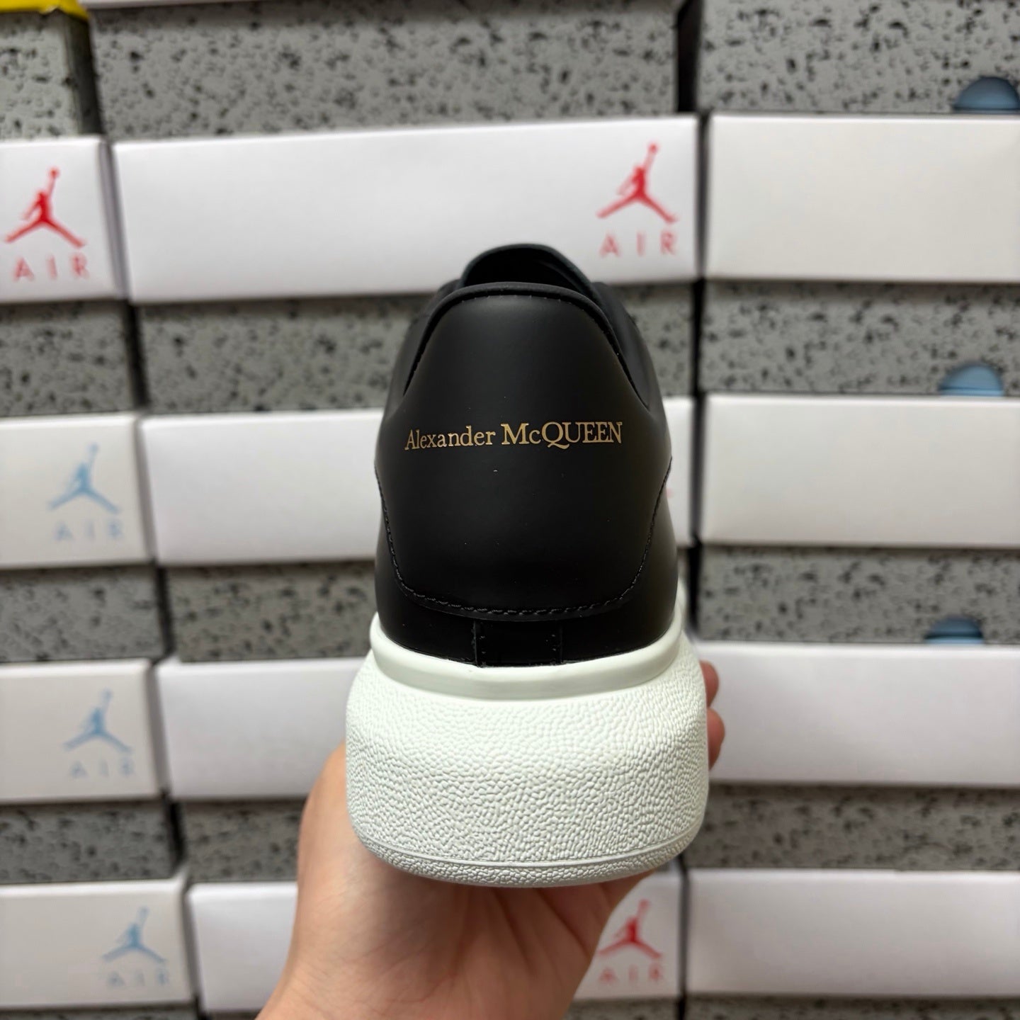 Alexander McQueen Black & White Drip Sneakers