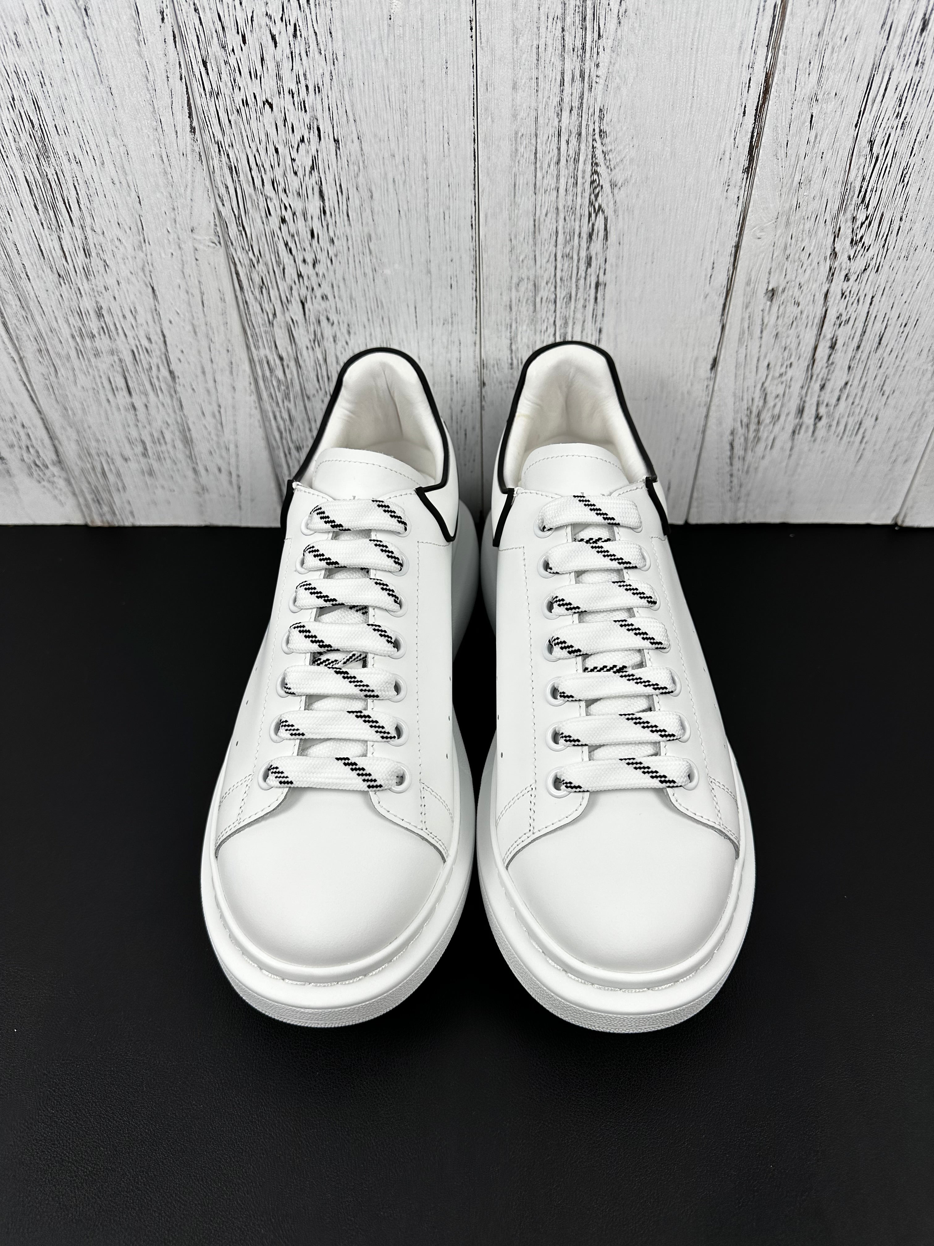 Alexander McQueen White and Black Drip Sneakers