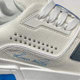 Trainer White and Blue Sole