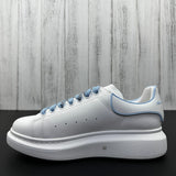 Alexander McQueen White and Blue Drip Sneakers