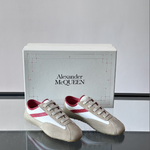 Alexander Mcqueen Boxe Beige/Red Drip Sneakers