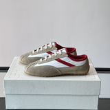 Alexander Mcqueen Boxe Beige/Red Drip Sneakers