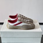 Alexander Mcqueen Boxe Beige/Red Drip Sneakers