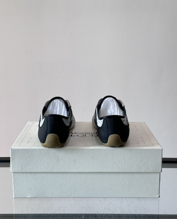 Alexander Mcqueen Boxe Grey/Black Drip Sneakers