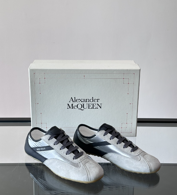 Alexander Mcqueen Boxe Grey/Black Drip Sneakers