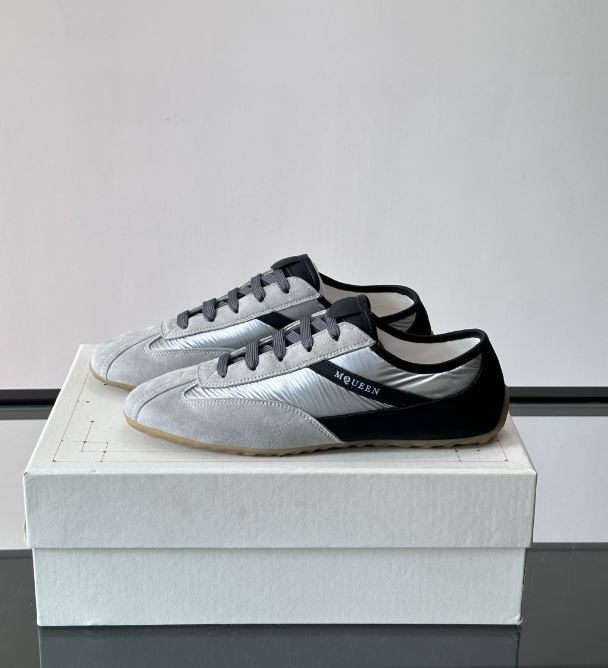 Alexander Mcqueen Boxe Grey/Black Drip Sneakers