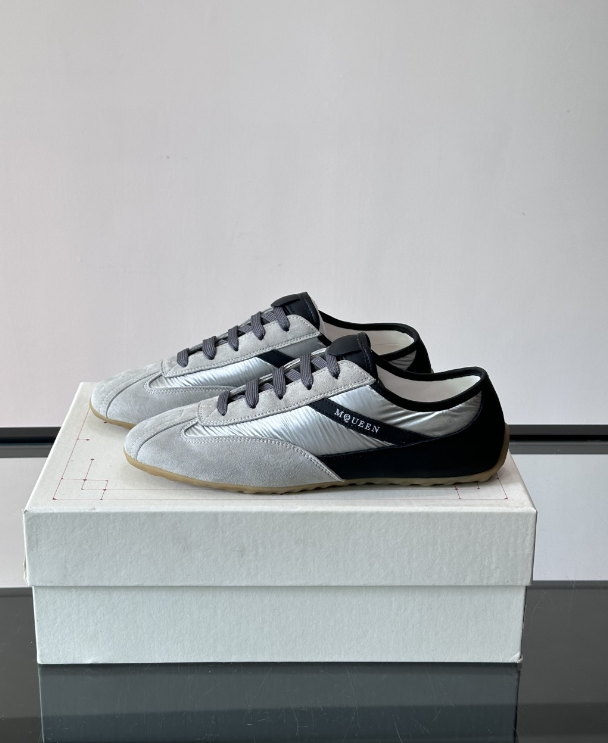 Alexander Mcqueen Boxe Grey/Black Drip Sneakers