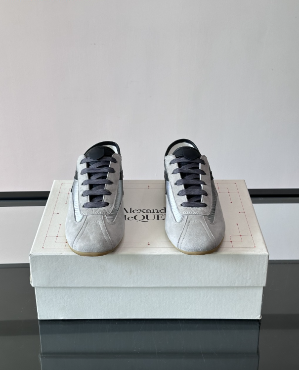 Alexander Mcqueen Boxe Grey/Black Drip Sneakers