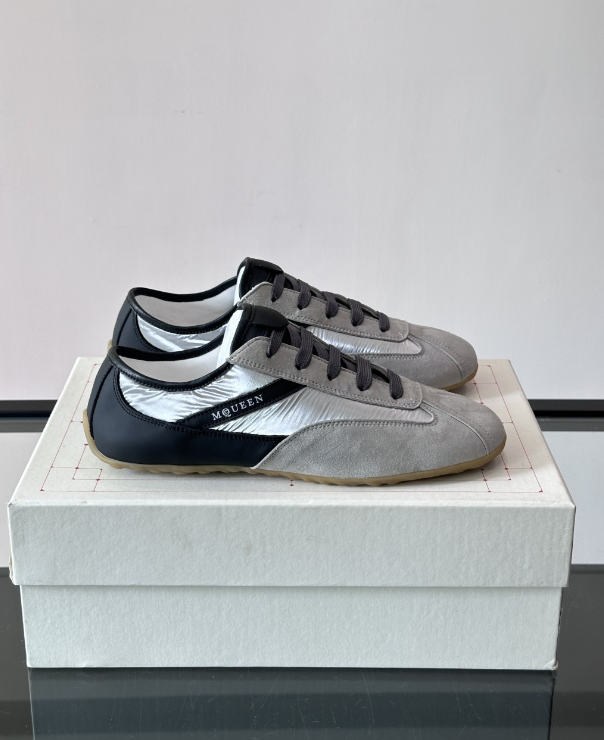 Alexander Mcqueen Boxe Grey/Black Drip Sneakers