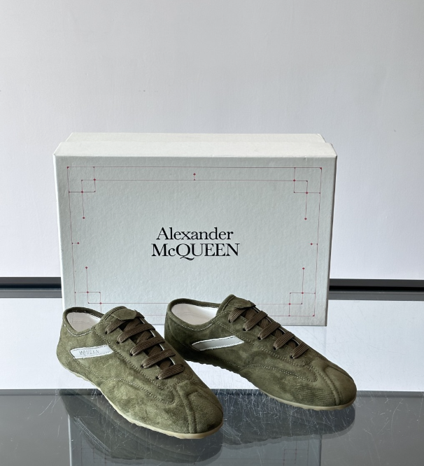 Alexander Mcqueen Dark Green Drip Sneakers