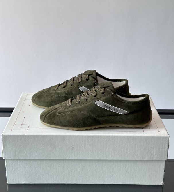Alexander Mcqueen Dark Green Drip Sneakers
