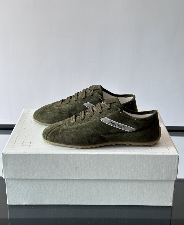 Alexander Mcqueen Dark Green Drip Sneakers