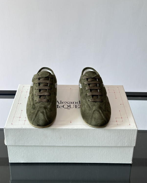 Alexander Mcqueen Dark Green Drip Sneakers