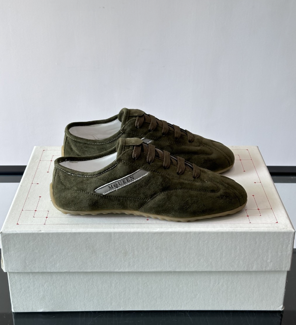 Alexander Mcqueen Dark Green Drip Sneakers