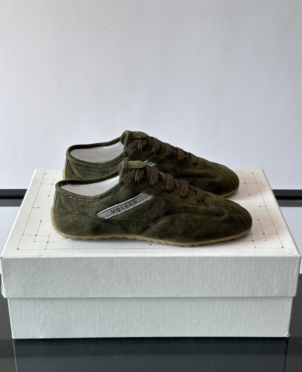 Alexander Mcqueen Dark Green Drip Sneakers